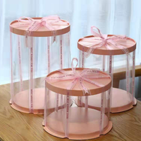 Boîte à gâteaux transparente pvc clair cadeau boîte à gâteaux emballage 10 pouces boîte à gâteaux