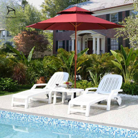 EaseNeat Plastique de haute qualité Resort Loisirs Hôtel Jardin Piscine Chaise Terrasse Chaises de plage Chaise longue extérieure