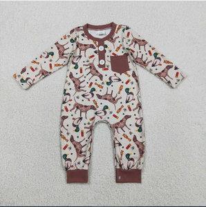 ชุดรอมเปอร์เด็กผู้ชายลายเป็ดสีน้ำตาล รุ่น LR2576 สำหรับฤดูใบไม้ร่วง - Product Image 5