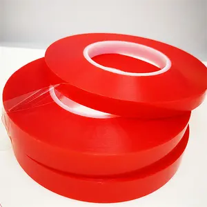 Deson Custom Strong Viscous Transparent Waterproof Red Film Pet Double Side Easy Tear Foam Tape