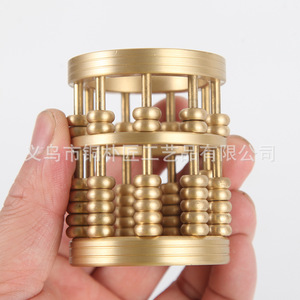 Abaque en laiton pur, un ornement traditionnel chinois pour la célébration du premier anniversaire d'un bébé, un cadeau de pendaison de crémaillère ou un petit cadeau. - Product Image 4