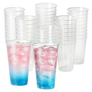 Vasos de Plástico PP de 16 oz, 90 mm de Diámetro, Patrones/Textos Personalizables, Impresión UV/Estampado Dorado, para Bebidas, Fiestas, Cumpleaños, Neutros - Product Image 1
