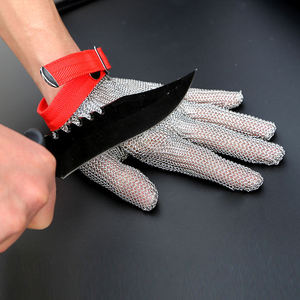 Gants en maille métallique en acier inoxydable de qualité alimentaire résistants aux coupures pour <span class=keywords><strong>cuisine</strong></span> et boucherie - Product Image 3
