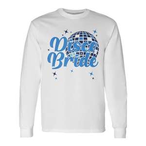 T-shirt à manches longues de style disco rétro vintage pour la mariée et les demoiselles d'honneur, t-shirts promotionnels assortis - Product Image 1