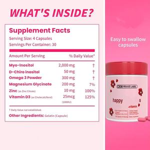 Capsule d'hormones de bonheur pour femmes en gros d'usine, améliore le niveau hormonal, complément multivitaminé oméga 3, capsule d'hormones de bonheur - Product Image 2