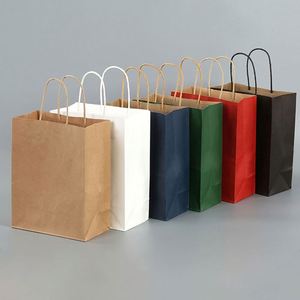 Sacs shopping en papier kraft de haute qualité imprimés sur mesure avec poignées pour les promotions - Product Image 2