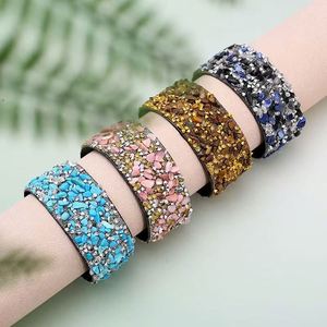 Braided <b>Leather</b> <b>Bracelet</b> Professional Cost-effective Sourcing Cadmium Free Metal Holiday Gift for Women Industrial Color Time - Product Image 4