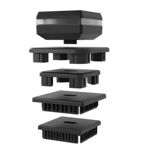 Lumières de jardin solaires IP65 5x5 poteau de clôture et pilier de porte colonnes d'éclairage LED décoratives avec lumière blanche chaude capuchon solaire étanche - Product Image 1