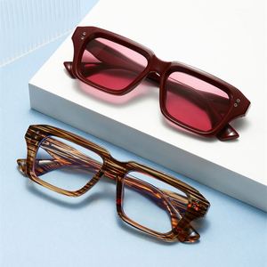 Gafas de Sol Personalizadas con Logotipo, Moda Retro 2025, Montura Pequeña con Estampado de Leopardo para Hombre, Gafas de Sol Cuadradas Poligonales con Protección UV400 para Mujer - Product Image 2