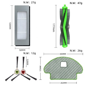 Brosse principale Brosse latérale Filtre Hepa Chiffon de vadrouille Fit for i Robots Roombas <span class=keywords><strong>Combo</strong></span> 113 R113840 <span class=keywords><strong>Robot</strong></span> Aspirateur Accessoires Part - Product Image 2