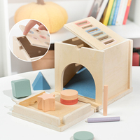 Boîte d'activités Montessori en bois pour tout-petits, jeu de tri des formes, permanence de l'objet, comptage, empilage, jeu éducatif, ensemble de jeux d'apprentissage, cadeau