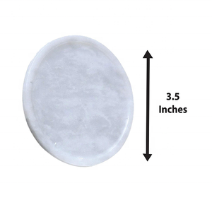 Ensemble de six sous-verres en marbre blanc poli de haute qualité pour salle à manger et cuisine pour hôtels prix de gros - Product Image 6