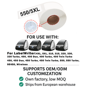 Dymo 호환 열 라벨 LW 시리즈 11356 S0722560 89mm X 41mm 300pcs/롤 550/5XL RFID 칩