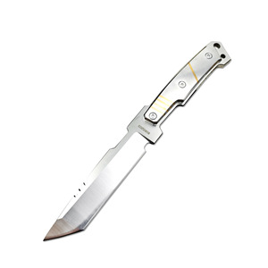Couteau de survie portable en acier inoxydable de haute qualité avec manche en acier inoxydable, personnalisable OEM, pour camping et activités de plein air, DIY - Product Image 1