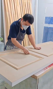 メーカー高品質無垢材塗装済み住宅用室内ドア、フラッシュ木製ドアデザイン、寝室用モダンインテリアドア - Product Image 2