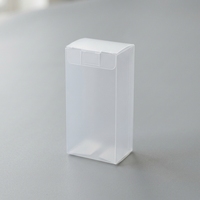 Boîte d'emballage en plastique double couche personnalisée avec bande décorative, couvercle incurvé transparent givré, pliable, portable, pour le rangement de parfums