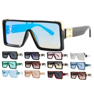Brand Designer Young Money Millionaire S-Lock Hinges Sun Glasses Oversized Square One-Piece UV400 Luxury Men Women Sunglasses