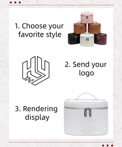 Borsa per il Trucco Portatile in PU con Doppia Cerniera, Personalizzabile, Produzione Propria, Grandi Quantità, Conveniente - Product Image 2