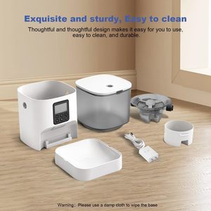 2025 New WIFI 3.5L Modern Chargeable Durable Triangle Double-Bowl Stainless Steel Pet Feeder for Cats and <b>Dogs</b> with Camera - Product Image 2