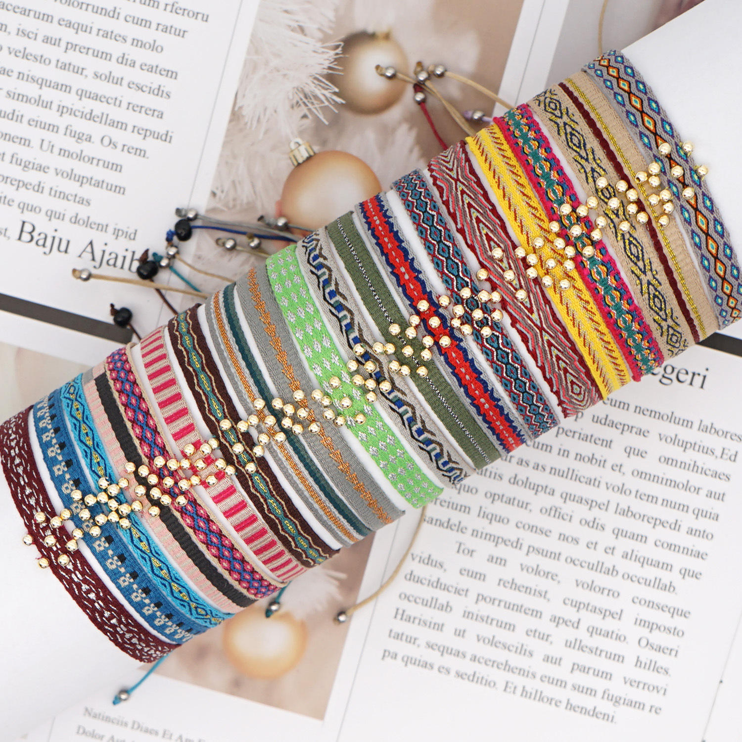 KKBEAD Colombia Bracelet Jewelry Cloth Fabric Bracelets for Women Gift  Handmade Braided Pulseras Ethnic Style