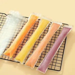 Disposable Cheap Price Plastic Freezer Ice Pop Bag Tube Juice Water Packaging Ziplock Ice Popsicle Packaging Bags