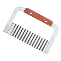 RVS handmatige golfmes aardappelmes model 2828 voor frieten, fruit & groenten, groothandel