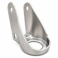 Support de fourche pivotant robuste en acier inoxydable pour roulettes, pièce de rechange pour quincaillerie de chariots industriels et médicaux