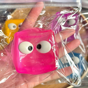 Square Squeezable Multi-color Squeezable Toy New TPR Maltose Big Mouth Cube <b>Squishy</b> Sensory Toy Stress Relief Fidget Toy - Product Image 6