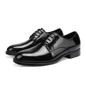 Zapatos Oxford de Vestir para Hombre, de Cuero Genuino Negro, Punta Redonda, con Cordones, Color Sólido, para Todas las Temporadas, Envío Directo - Product Image 3