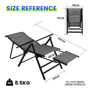 Chaise de plage pliante d'extérieur au design moderne avec accoudoir rigide réglable, chaise-lit de camping en métal et tissu <span class=keywords><strong>pour</strong></span> la pêche et la randonnée - Product Image 6