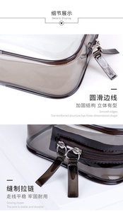 <b>Small</b> Size Portable Clear PVC Bag With Zipper Accept Custom Logo For Promotional Travel Makeup Pouch B-3979 - Product Image 5