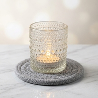 Vente en gros de pots à bougies en verre perlé transparent vides pour décorations de mariages et de fêtes à prix d'usine direct