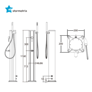 STARMATRIX SS0913 <span class=keywords><strong>Douche</strong></span> <span class=keywords><strong>solaire</strong></span> portable en <span class=keywords><strong>aluminium</strong></span> d'une capacité de 20L avec pommeau de <span class=keywords><strong>douche</strong></span> à main - Product Image 4