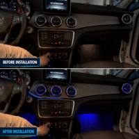 Kit d'éclairage ambiant intérieur de voiture à 12 couleurs, nouveau design, pour Mercedes Benz Classe A, CLA, GLA, W176, W117, W156, lampe d'ambiance LED, mise à niveau