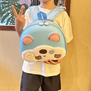 Sac à dos scolaire pour enfants et tout-petits, motif <span class=keywords><strong>animal</strong></span> mignon, hamster 3D, en tissu Oxford, avec fermeture éclair, coque rigide légère, pour la maternelle et la préscolaire - Product Image 4