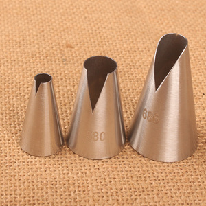 Stainless Steel Piping Tip Set 3 Piece V Shape For Butter Cream Cake Decorating Reusable - Product Image 3