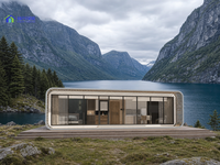 Maison capsule spatiale de haute qualité, cabane préfabriquée en aluminium et verre, villa moderne, maison de vacances pour le camping