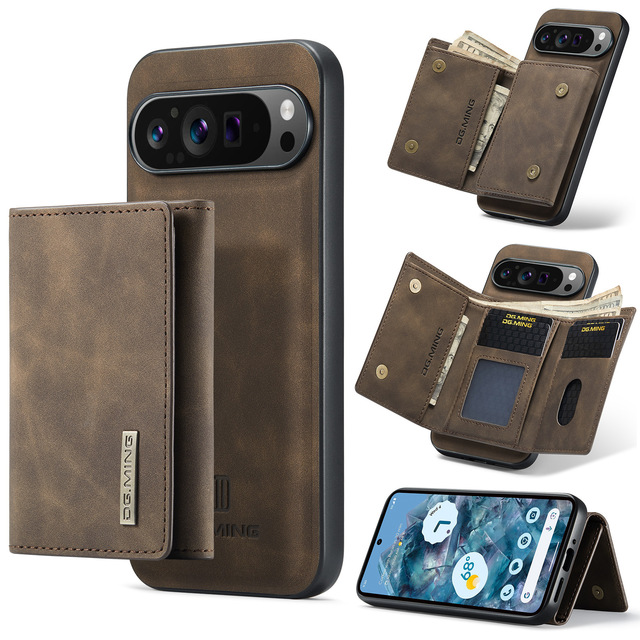 Wallet Phone case for Google Pixel 9Pro XL/9/9Pro/9A - Slim Shockproof Leather Case with Magnetic Card Holder Business Design