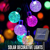 Solar-Lichterkette 8 Modi Fernbedienung Bubble Ball Weihnachts- und Halloween-Dekoration IPX65 Wasserdichte Außengartenbeleuchtung