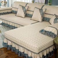Nouveauté Housse de Canapé Universelle pour Salon 1/2/3/4 Places Design Moderne Tissu Antidérapant Coton avec Spandex Quatre Saisons
