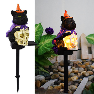 Lámpara Decorativa de Resina con Forma de Calabaza, Alimentada por Energía Solar, para Decoración de Jardín y Patio en Halloween - Product Image 6