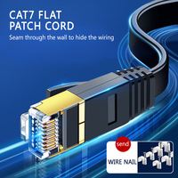 Kustomisasi 0.5-50m 30AWG 10Gbps 8p8c rj45 ftp sftp cat 7 kabel ethernet datar kabel lan kabel patch kabel jaringan cat7