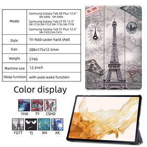 Funda de cuero PU para Samsung Galaxy Tab S8 Plus <span class=keywords><strong>sm</strong></span>-x800 <span class=keywords><strong>SM</strong></span>-<span class=keywords><strong>X806</strong></span>, 12,4 pulgadas, triple pliegue, novedad - Product Image 6