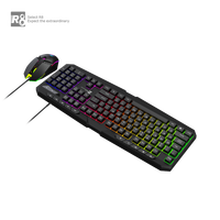 Mouse Gaming dan Keyboard ergonomis, Mouse Gaming komputer berkabel 114 tombol dengan lampu latar keren untuk PC Gamer
