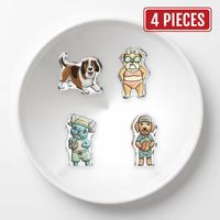 Collection Perles Acryliques Thème Chien de Plage Estivale pour la Création de Stylos Perlés et de Porte-clés DIY