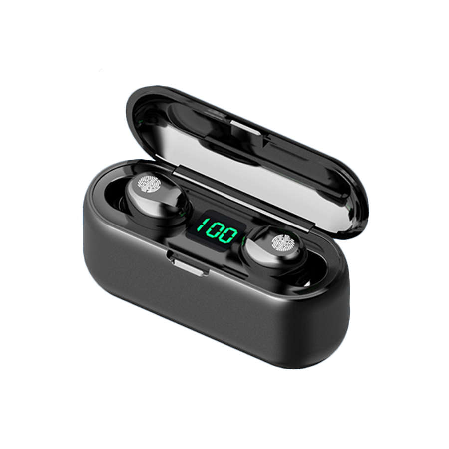 ब्लूटूथ मिनी headphones f9 TWS 2000mAh चार्ज के साथ 5.0 वायरलेस Earbuds ईरफ़ोन खेल एलईडी डिस्प्ले के साथ गेमिंग हेडसेट