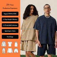 Ensemble T-shirt et short unisexe personnalisé avec broderie, design sur mesure, coupe oversize, vêtements de marque