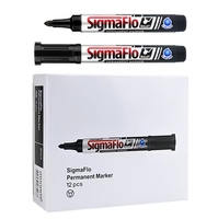 Marqueur d'art à bout rond imperméable non effaçable de haute qualité marqueur permanent à base d'huile de stylo de peinture noire pour n'importe quelle Surface
