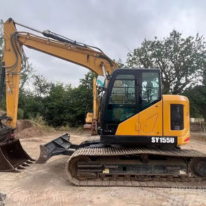 Excavadora Usada de 15 Toneladas de Alto Rendimiento, Excavadora Hidráulica de Orugas Sany SY155U, Lista para Envío Mundial para Excavación - Product Image 1