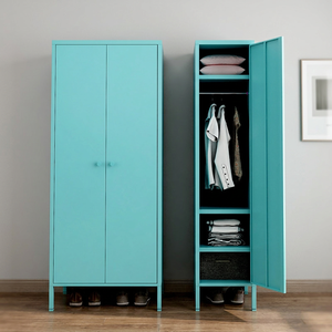 Factory Supply Steel Cabinet <b>Wardrobe</b> Living Room Apartment Bedroom Furniture Freestanding Modern-Design Metal Assembly Durable - Product Image 4